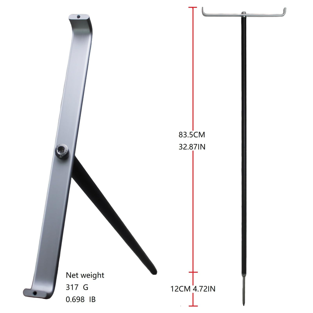 Mars Golf Bag Stand Attachment demonstrates lightweight, durable construction for transport.