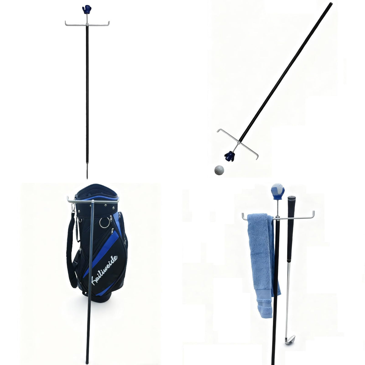 Mars Golf towel hanging feature for convenient drying and organization