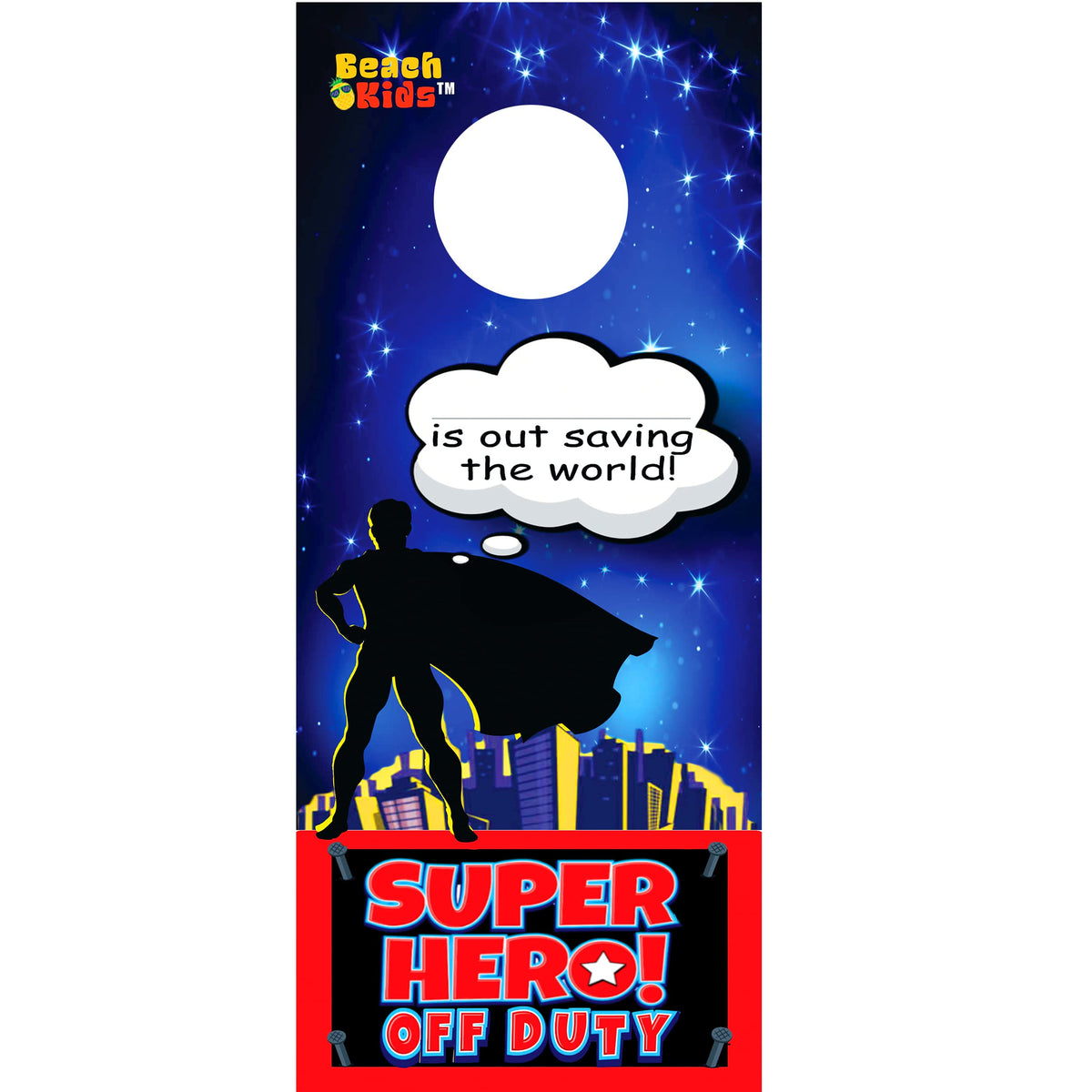 Marvel Spidey Beach door hanger for room styling.