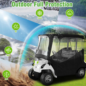 MASHELLY rain enclosure rear view illustrating full coverage and durability