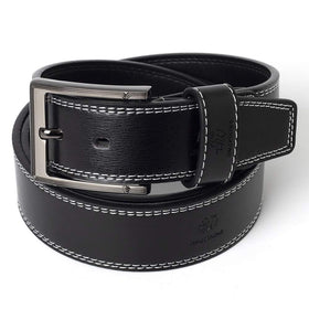 MaskFactory Eneyer buckle closeup with black nickel finish for durability.