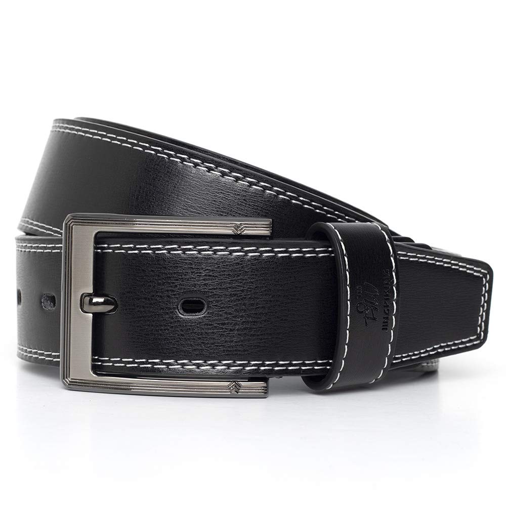 MaskFactory Eneyer leather belt strap in black for versatile casual wear.