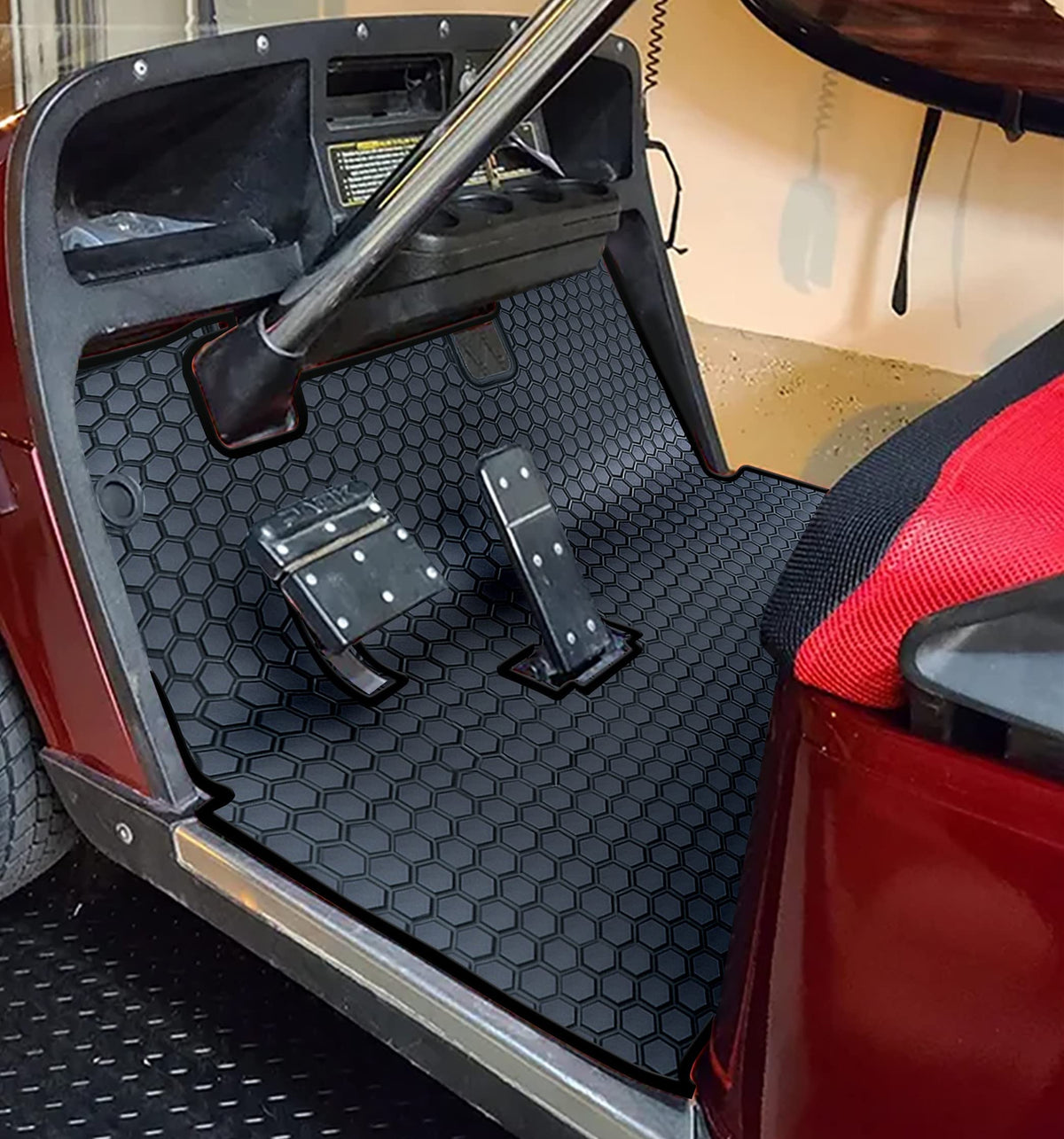 Matericuo golf cart floor liner offers full coverage for EZGO TXT.