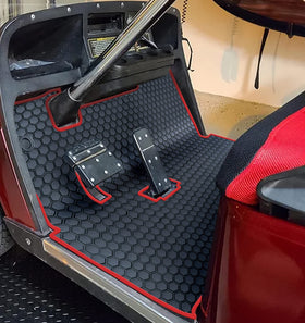 Matericuo golf cart floor liner with full-coverage fit protects EZGO TXT floors