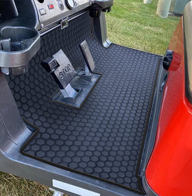 Matericuo golf cart floor liner shows full coverage fit for Club Car interior