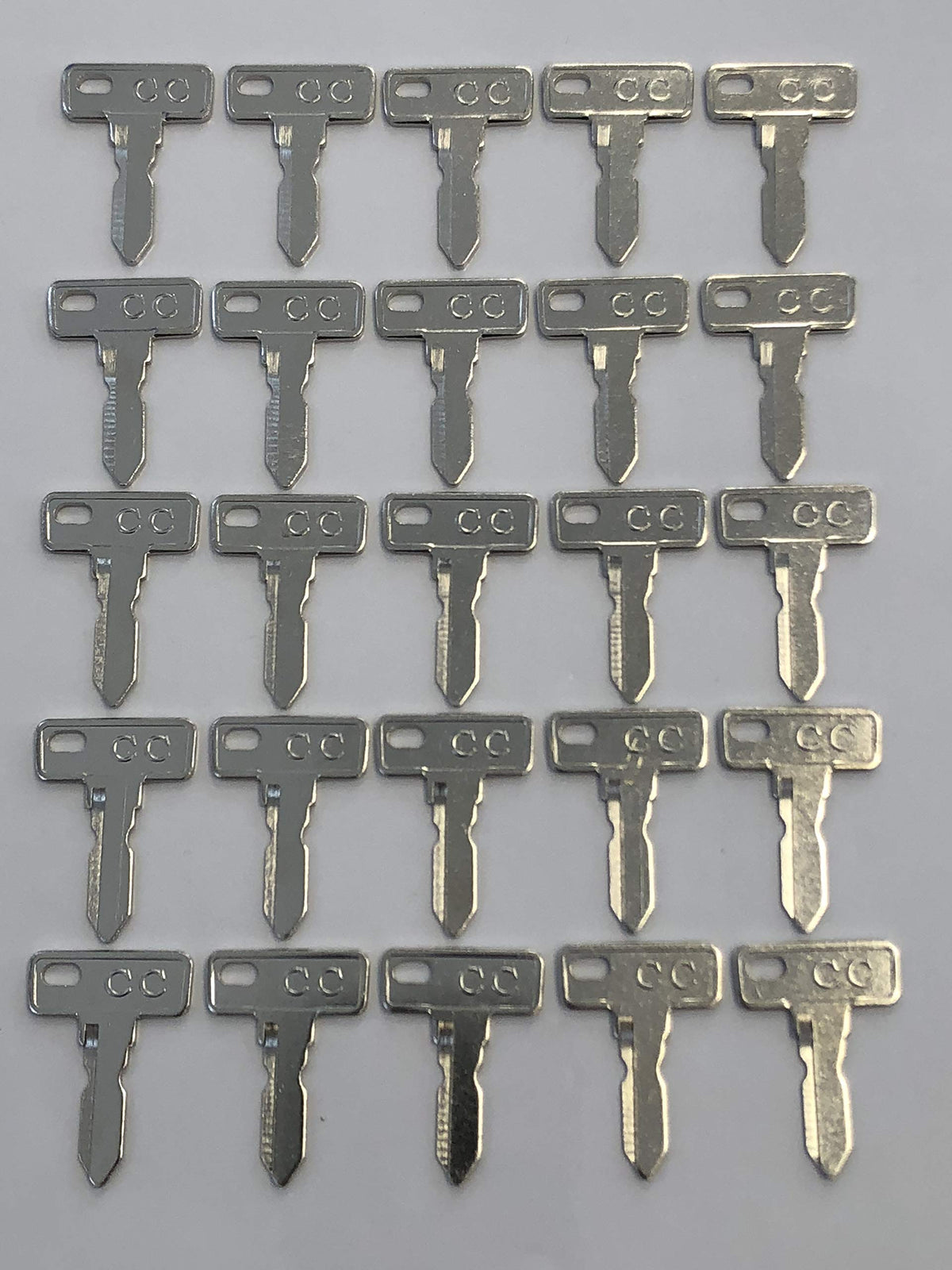 Maverick Advantage Club Car key set of 25 for stock carts, ready for quick replacements.
