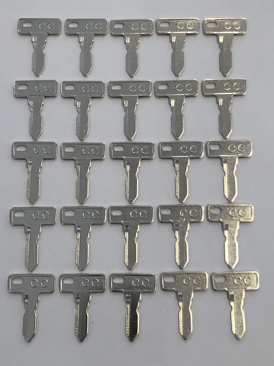 Maverick Advantage Club Car key set of 25 for stock carts, ready for quick replacements.