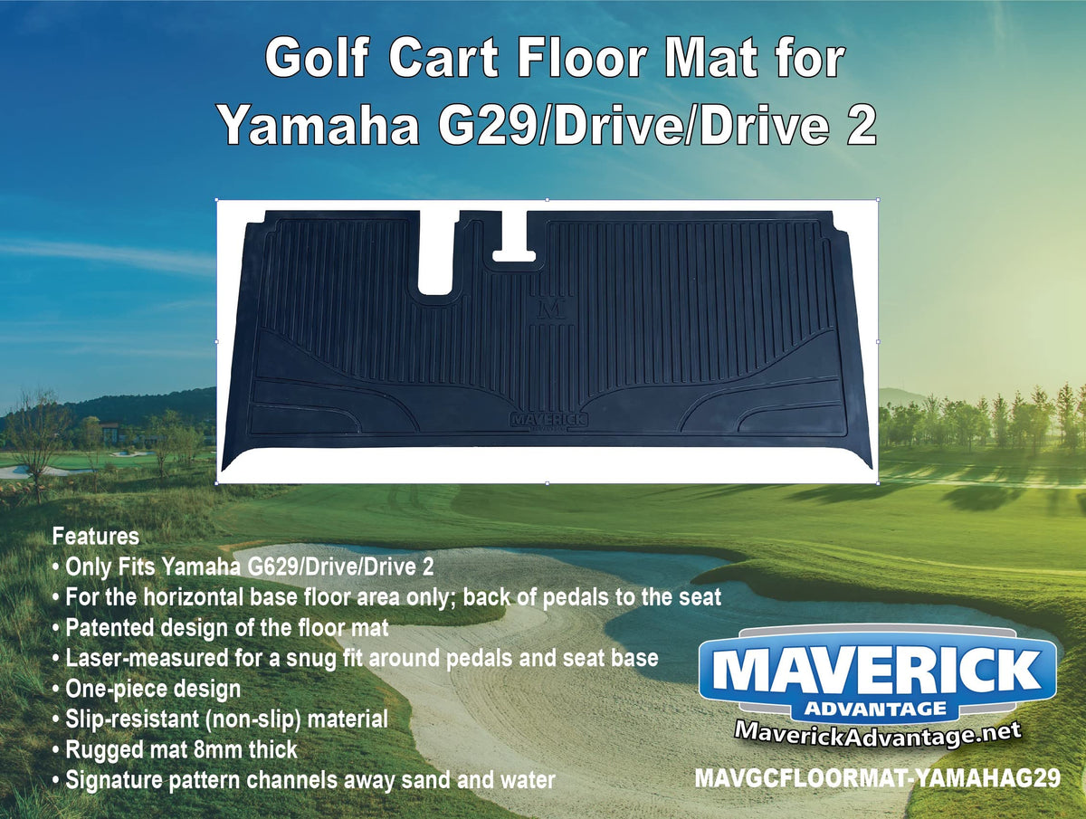 Maverick Advantage floor mat for Drive 2 protects cabin from mud and spills.