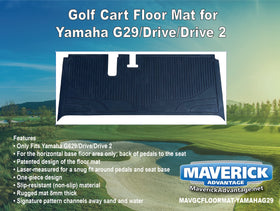 Maverick Advantage floor mat for Drive 2 protects cabin from mud and spills.