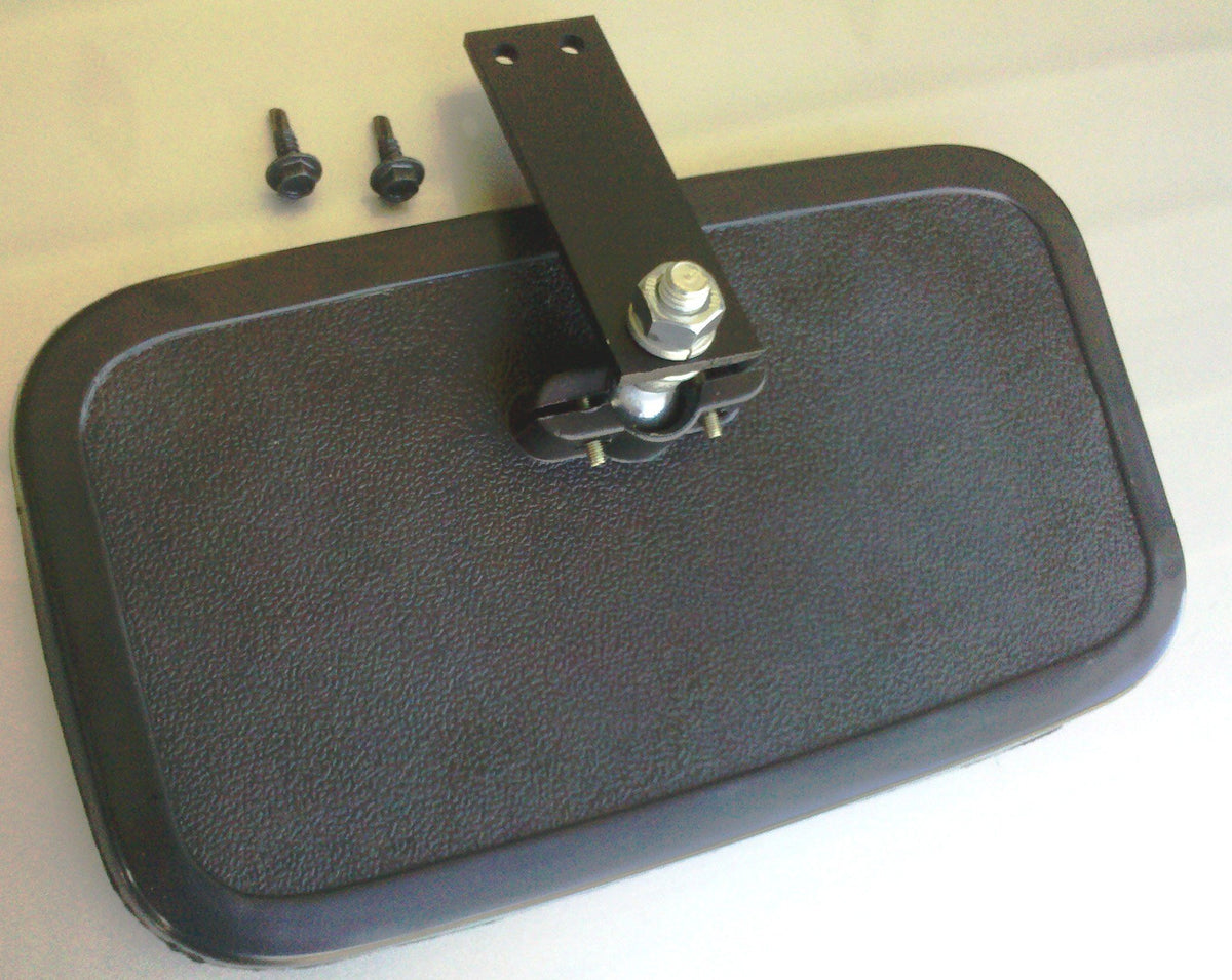 Maverick rear view mirror with glass lens and ABS housing for durability.