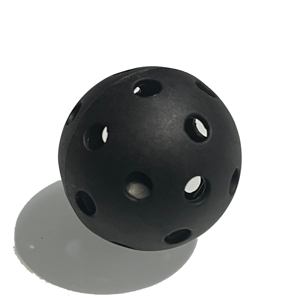 MaxBP golf-size training ball in black for focused batting practice and skill conditioning.