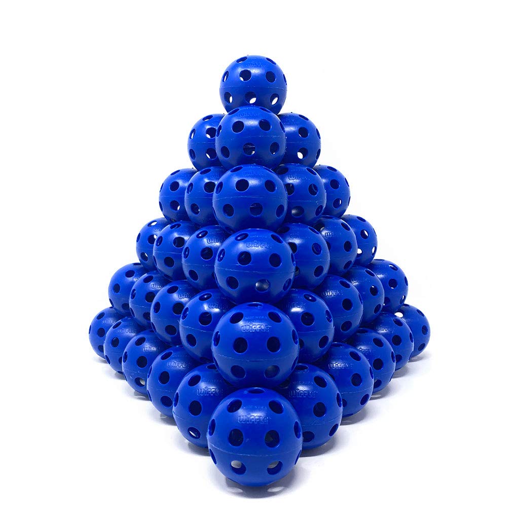 MaxBP golf-size blue training ball, 96-count pack for focused batting practice.