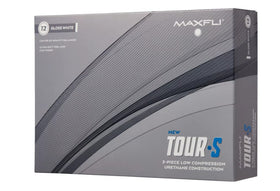 Maxfli 2023 Tour S golf balls white 12-pack for consistent flight.