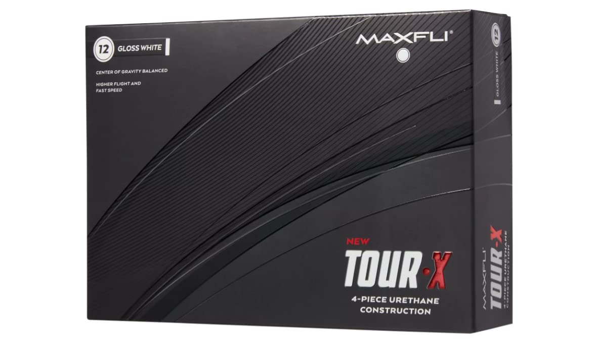Maxfli 2023 Tour X balance feature for consistent aim and distance control.