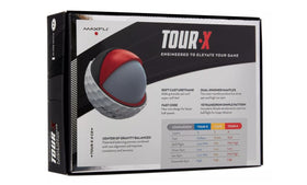 Maxfli Tour X fast core boosts ball speeds with precise control.