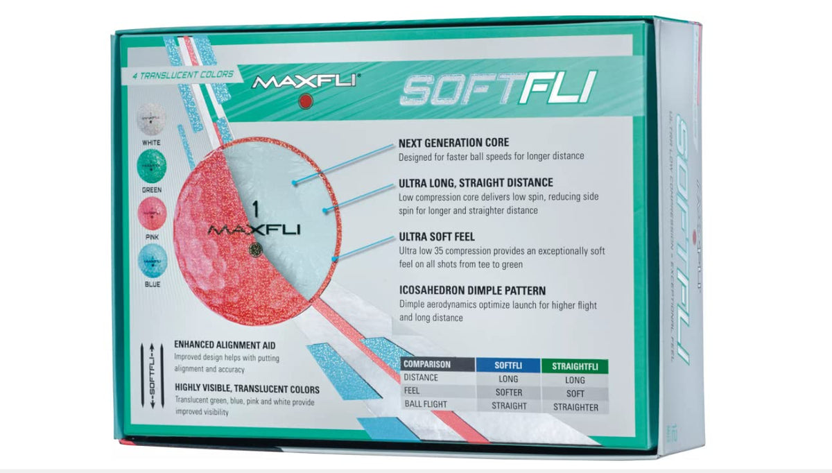 Maxfli Softfli 12-pack ideal for practice and rounds