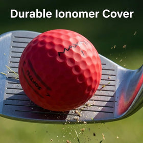 Maxfli SoftFli matte red finish improves tracking in flight