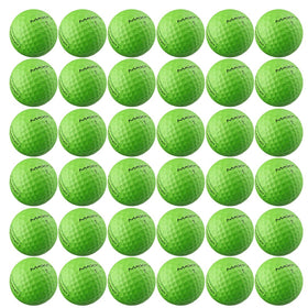 Maxfli SoftFli soft-feel core closeup highlights forgiving, comfortable impact for slower swing speeds.