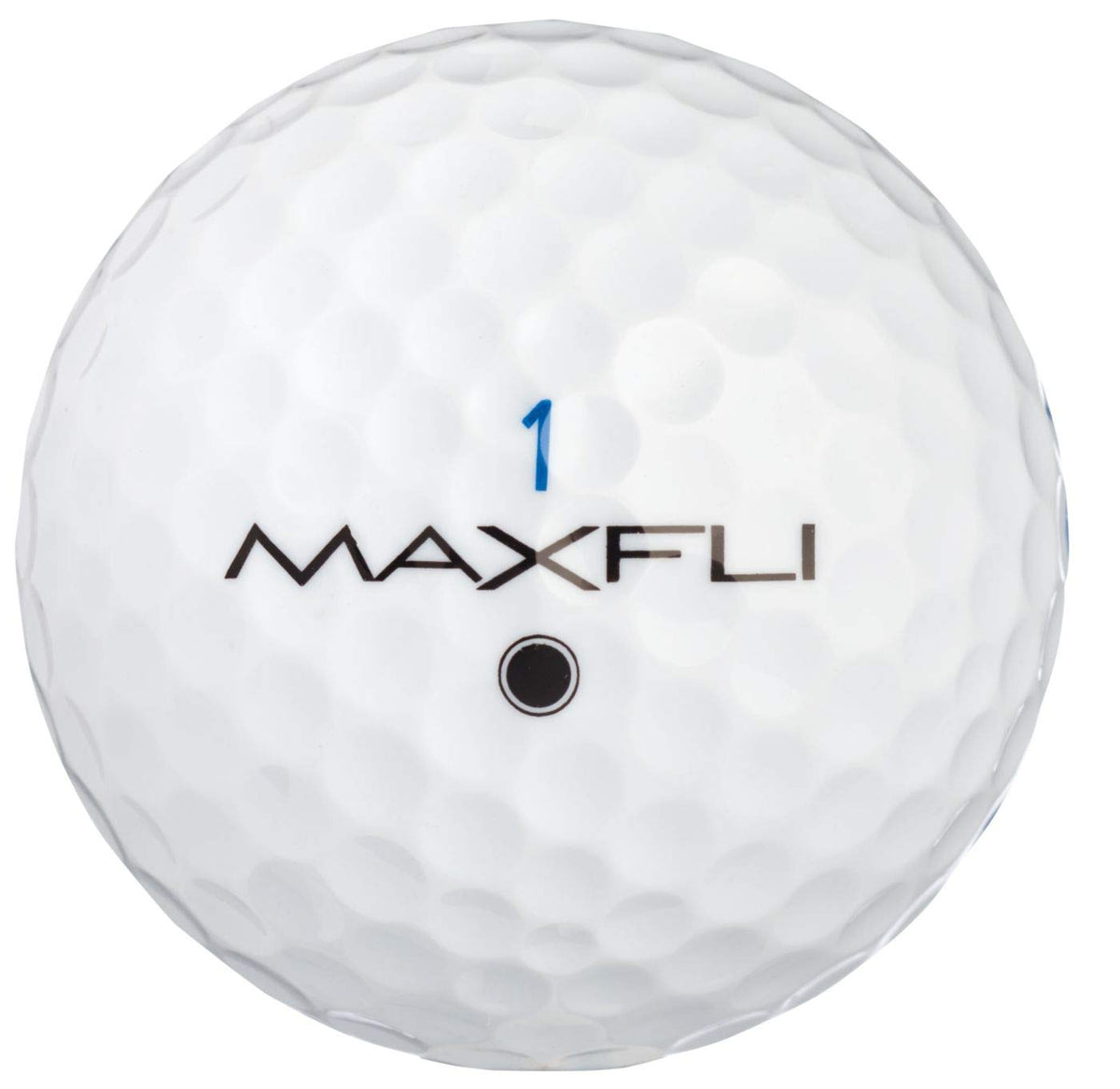 Close-up of Maxfli SoftFli Gloss golf balls highlighting soft feel and glossy cover.