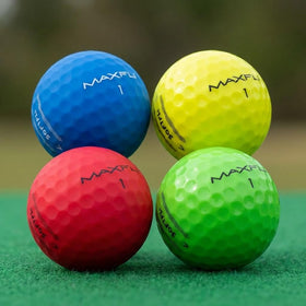 Maxfli Softfli Gold ball with gloss yellow finish for bright visibility in rough.