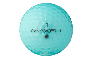 Close-up of Maxfli Softfli matte ball showing soft feel and core design
