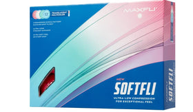 Maxfli Softfli matte golf ball pack with multicolor finish for easy greenside visibility