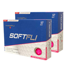 Maxfli SoftFli Matte golf balls pink pack showcase enhanced visibility and soft feel for precision