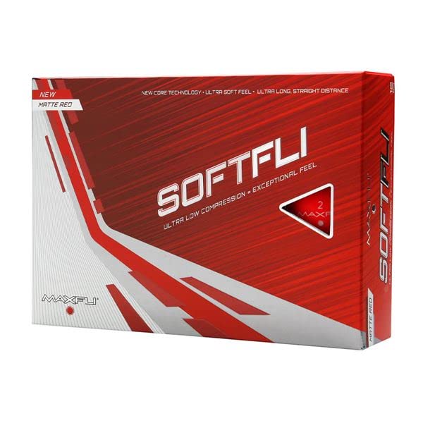 Maxfli Softfli Matte golf balls red with soft feel and longer distance