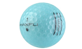 Maxfli Softfli white translucent ball offers clear visibility against grass