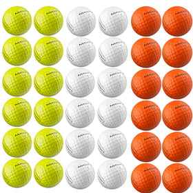 Maxfli StraightFli gloss yellow balls for quick visibility in bright light
