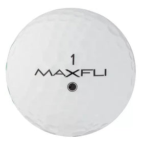 Maxfli Straightfli with enhanced alignment aid helps aiming consistency.