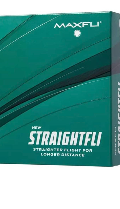 Maxfli Straightfli golf balls, pack of 12, designed for straighter flight and softer feel.
