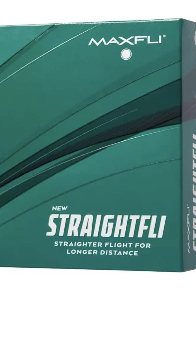 Maxfli Straightfli golf balls, pack of 12, designed for straighter flight and softer feel.