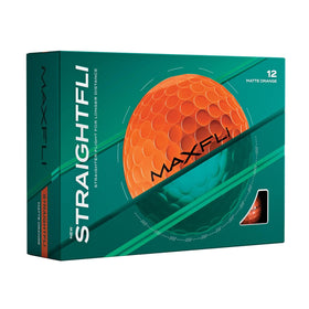 Maxfli StraightFli matte orange balls with high visibility for easy tracking