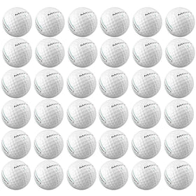 Maxfli StraightFli gloss white ball in tee-shot frame for easy on-course tracking.