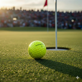 Maxfli StraightFli high-visibility ball on course for easy tracking