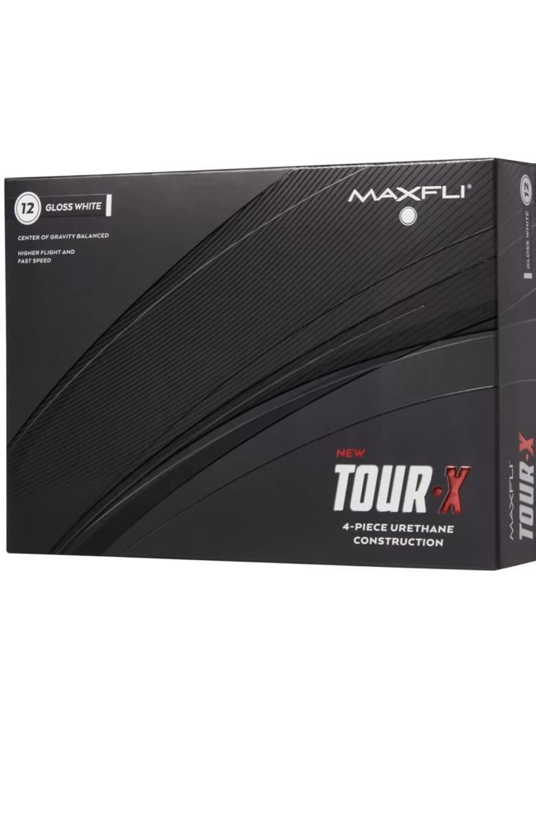 Maxfli Tour X golf ball balance showing alignment aid for consistent shots