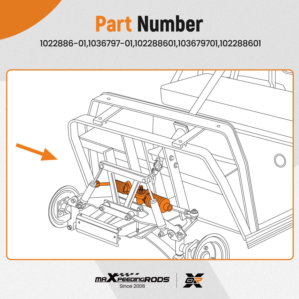 maXpeedingrods steering gear box top angle, easy maintenance and reliability.