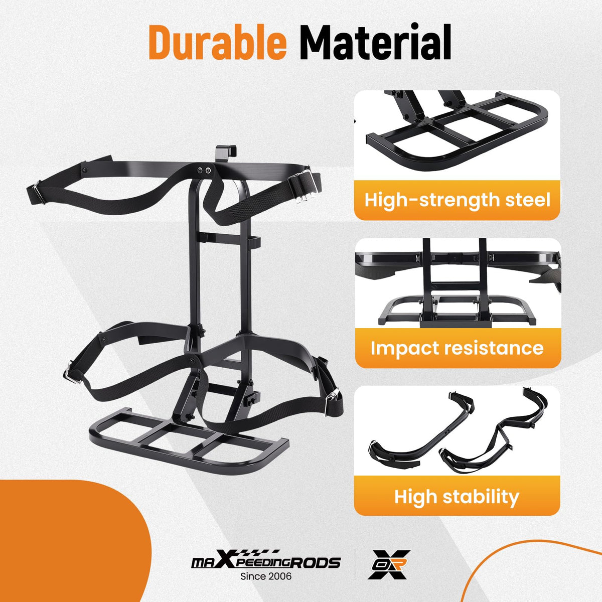 maXpeedingrods rust-proof coating on durable metal bag holder