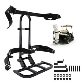 maXpeedingrods rear-seat bag holder on cart rear rack securely holds a golf bag