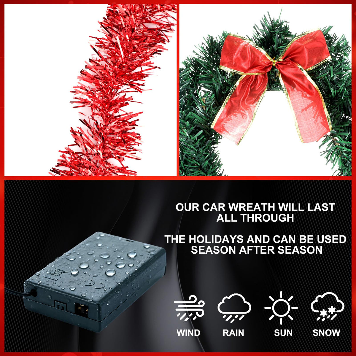 Maysing outdoor parade kit enhances seasonal cheer on golf carts, trucks, or RVs.