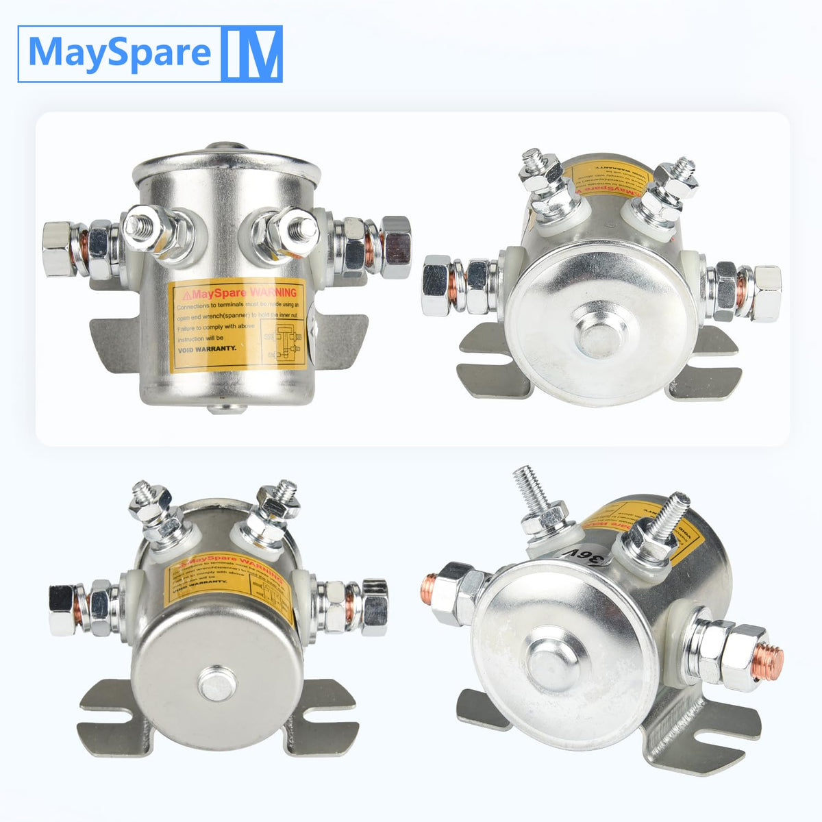 MaySpare EZGO solenoid copper contacts close-up indicate strong circuit closure.