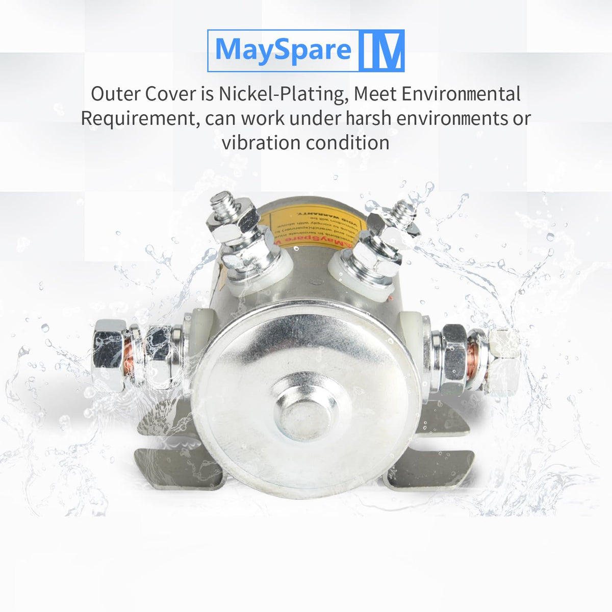 MaySpare EZGO solenoid mounting holes image demonstrates easy installation.