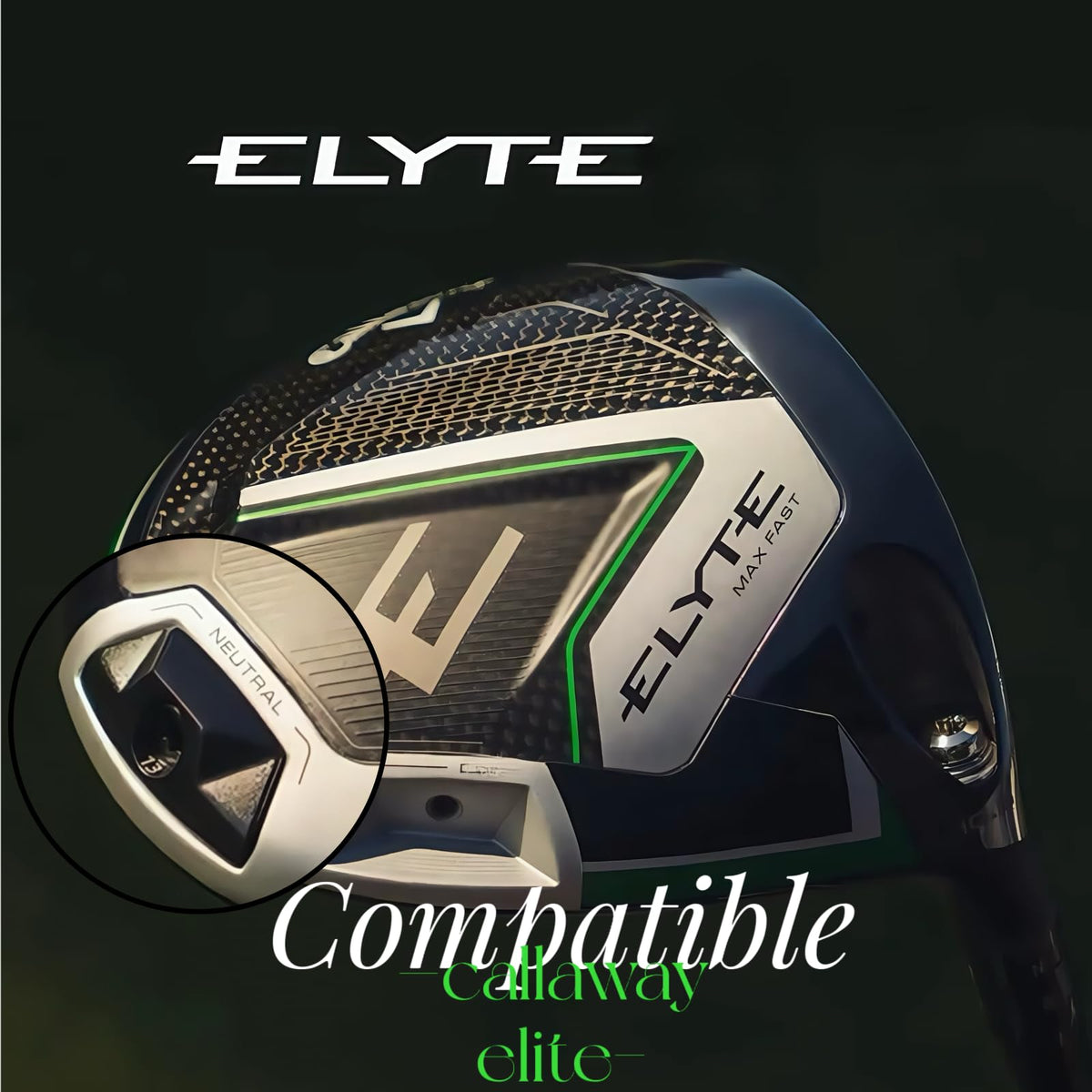 Maysun Elyte driver weight 17g rear-load increases MOI and forgiveness.