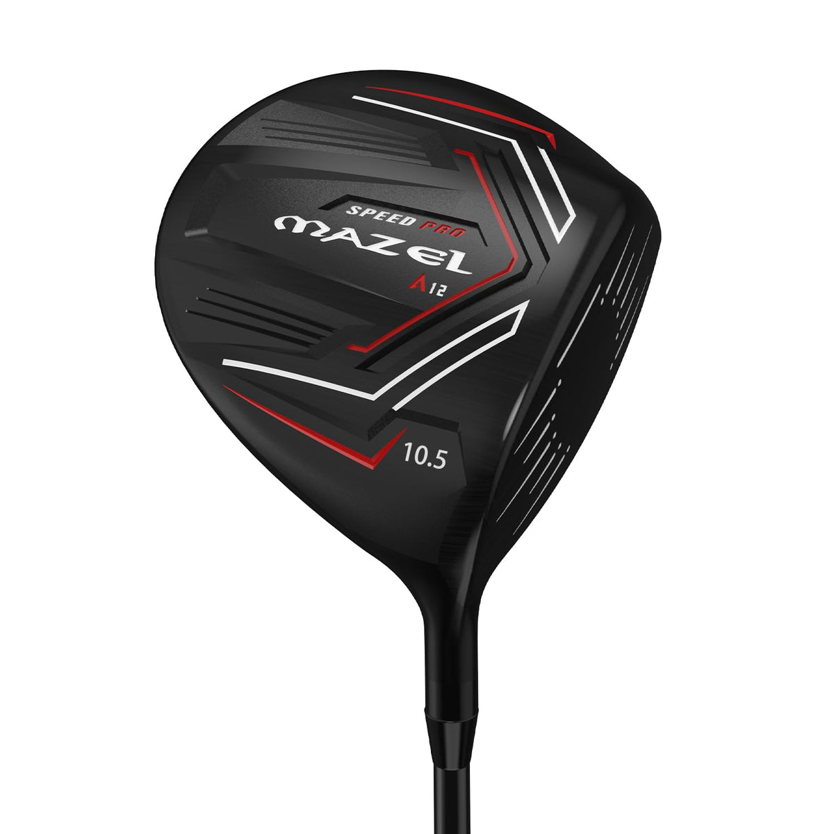 MAZEL 460cc driver head in graphite A12 for forgiving distance.
