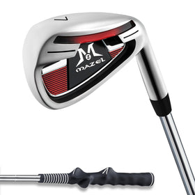 MAZEL 7 Iron for beginners with silver-red finish improves grip and control.