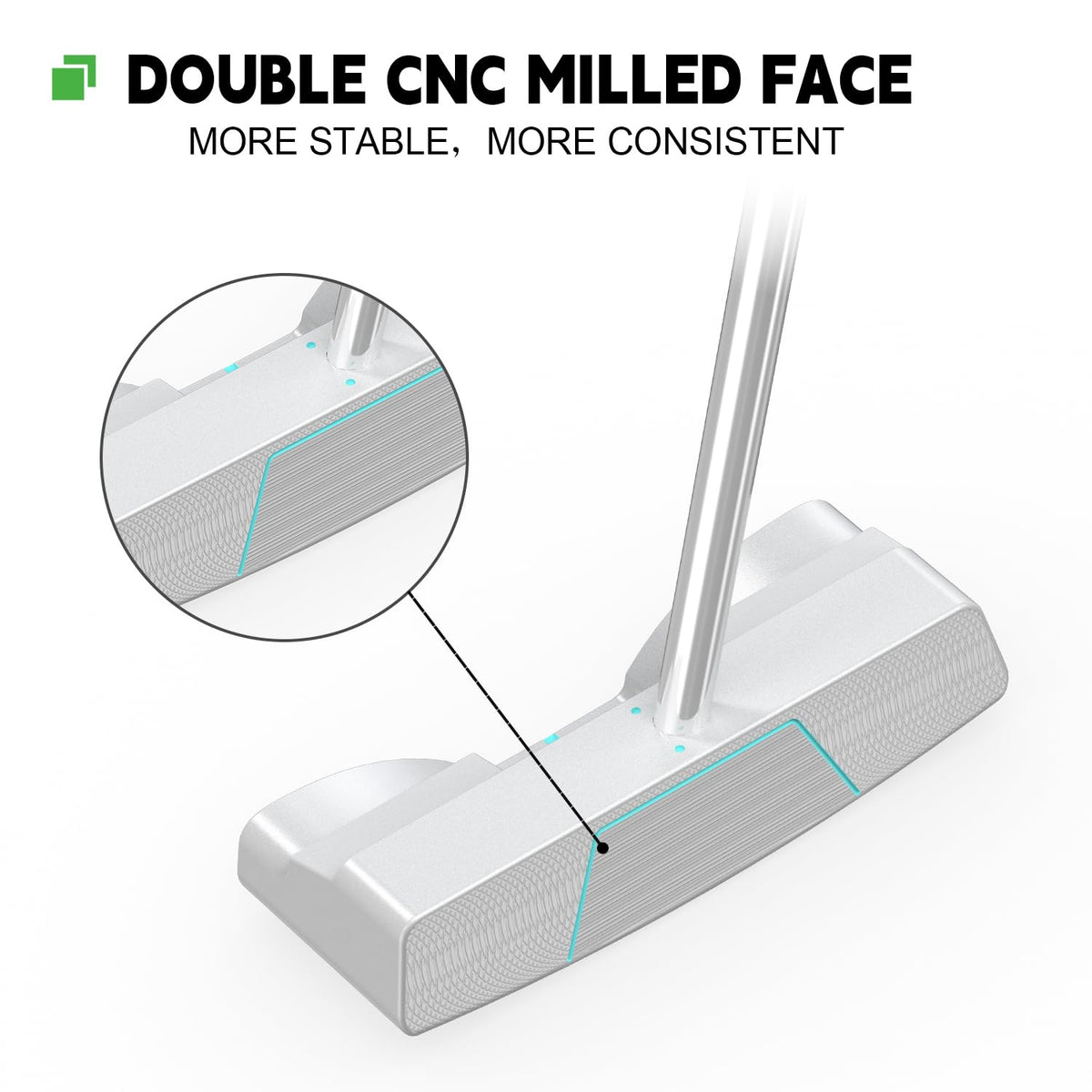 MAZEL alignment behind the ball enables precise adjustments before stroke.