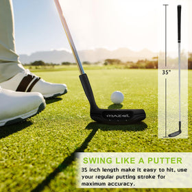 MAZEL Chipper Club wedge rubber grip enhances control and comfort.