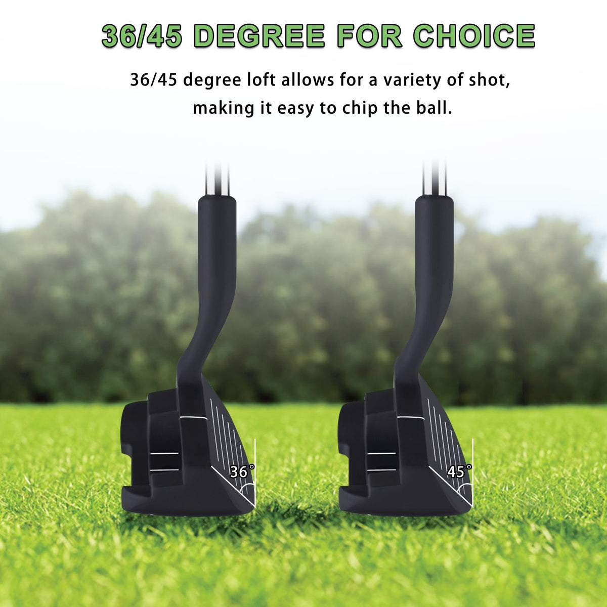 MAZEL Chipper Club wedge helps avoid thin or fat chips.