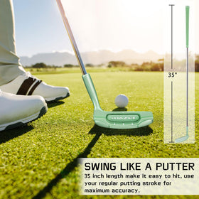 MAZEL Chipper 35-inch length mirrors putter feel for smoother swings.